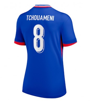 Frankrig Aurelien Tchouameni #8 Replika Hjemmebanetrøje Dame EM 2024 Kortærmet